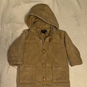 TCP THE CHILDREN’S PLACE TAN FLEECE HOODED PEACOAT JACKET 3 3T